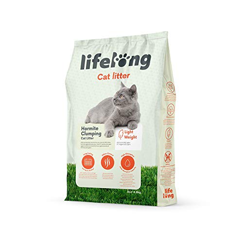 Marca Amazon - Lifelong - Arena de hormita para gatos aglomerante ligera 8L/4.8Kg