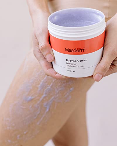 MASDERM | Exfoliante Corporal 500 ML | Exfoliante Corporal Mujer y Hombre | Body Scrub | Gel Exfoliante Corporal | Peeling Corporal | Exfoliante Natural | Aceite de Argan, Aloe Vera y Rosa Mosqueta