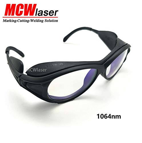 MCWlaser Gafas Protectoras de Seguridad con láser de CO2 Gafas 1064 NM Tipo Reflectante Gafas con láser de CO2 para Fibra Marcado láser Corte Instrumento de Tratamiento de Belleza EP-24