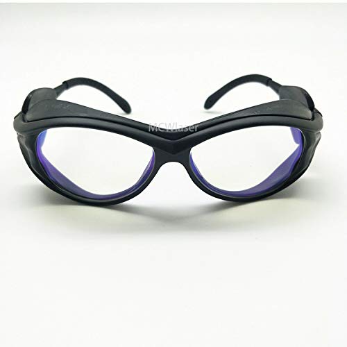 MCWlaser Gafas Protectoras de Seguridad con láser de CO2 Gafas 1064 NM Tipo Reflectante Gafas con láser de CO2 para Fibra Marcado láser Corte Instrumento de Tratamiento de Belleza EP-24