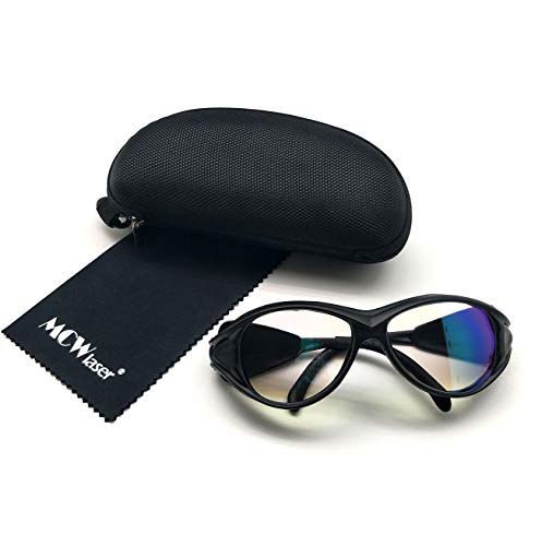 MCWlaser Gafas Protectoras de Seguridad con láser de CO2 Gafas 1064 NM Tipo Reflectante Gafas con láser de CO2 para Fibra Marcado láser Corte Instrumento de Tratamiento de Belleza EP-24