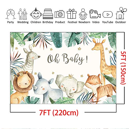 Mehofoto Safari Baby Shower - Fondo de vinilo para bebé, diseño de safari