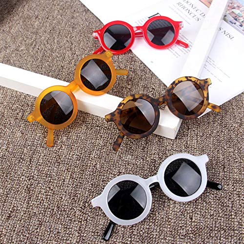 Moda Gafas De Sol Nuevas Gafas De Sol Redondas Y Encantadoras para Niños Gafas para Niñas Gafas De Sol para Niños   Gafas Blancas