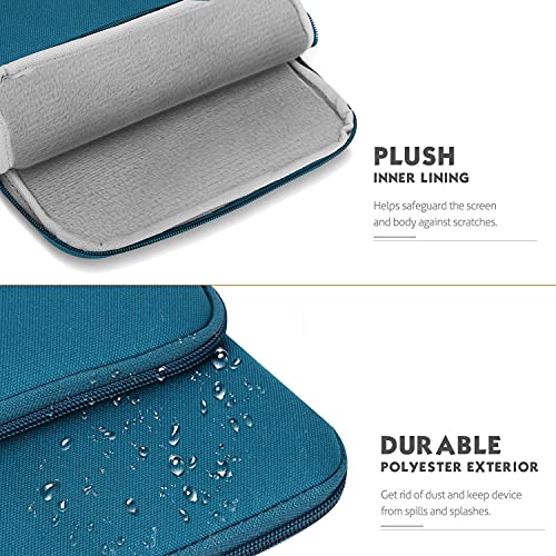 MoKo Funda Compatible con Galaxy Tab S8+ 12.4", Surface Pro 8/Laptop Go 12.4",Macbook Pro M1 Pro/M1 MAX 14.2 2021/Pro 13.3" 2020/Air 13.3" 2019/20/ Air Retina 13.3" 2018/Chromebook, Pavo Real Azul