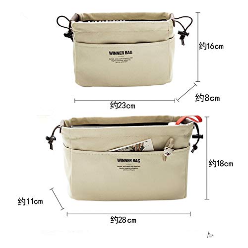Monbedos - Bolsa de Lona para cosméticos y Maquillaje, Gran Capacidad, con cordón, portátil, para Viajes y Negocios, Blue 2, 23 * 16 * 8CM