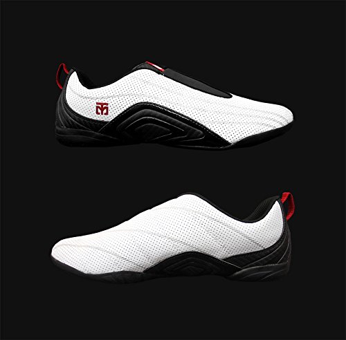 Mooto Korea Taekwondo Shoes Spirit S2 Fighter MMA Artes Marciales Hapkido Karate Gym School Academy Competición de Entrenamiento (White, 235(US4.5-For Youth))