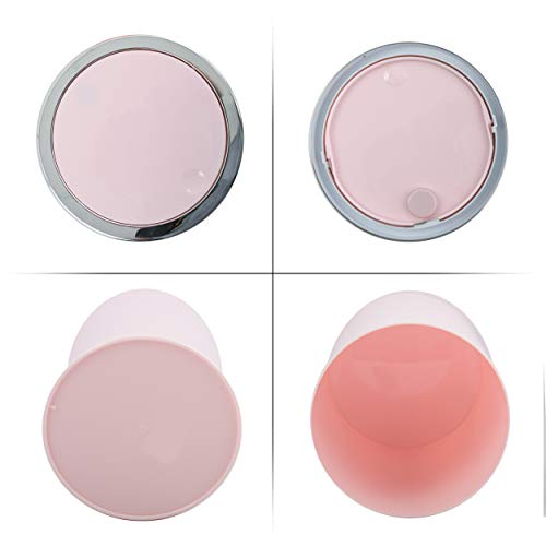 MSV Papelera decorativa oficina o baño 6 Litros Bad Serie Aspen, Rosa Pastel