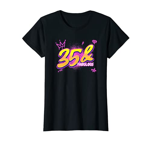 Mujer 35 cumpleaños 35 y fabuloso partido 35 años Graffity Camiseta