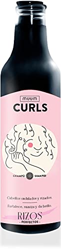 muum - Champú Curls Rizos Perfectos. Cabellos ondulados y rizados. Fortalece, revitaliza y da brillo - 500 ml.