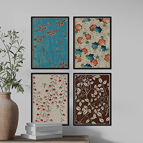 Nacnic Pack de láminas Plantas. Pósters con ilustraciones de la revista Vintage japonesa Shin Bijutsukai. Decoración de interiores. Tamaño A3.