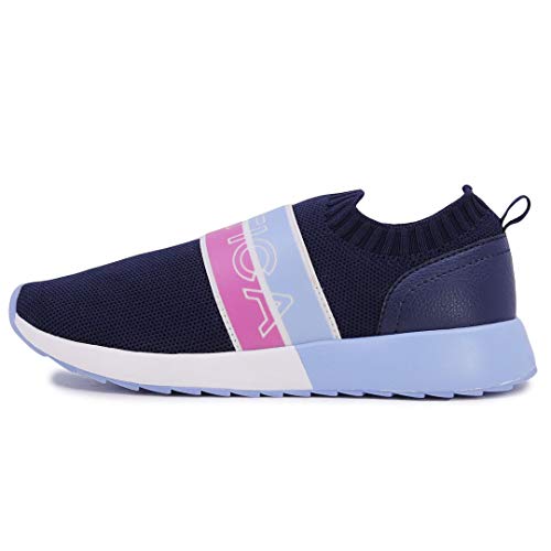 Nautica Women Fashion Slip-On Sneaker Jogger Comfort Running Shoes-Ami-Navy-7.5