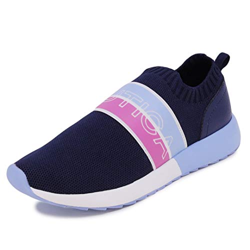 Nautica Women Fashion Slip-On Sneaker Jogger Comfort Running Shoes-Ami-Navy-7.5