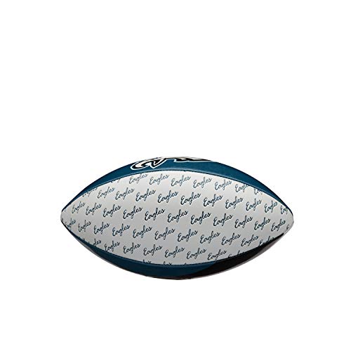 NFL City Pride Balón de fútbol Americano Wilson, Philadelphia Eagles, Cuero Compuesto, para Jugadores Aficionados, Petróleo/Plateado, WTF1523XBDL
