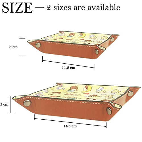 Ni?A Bonita Catchall De Cuero Monedero Para Llaves De Cambio Caja De Monedas Para Joyas Llaves Cosméticos Gafas Auriculares 20.5x20.5cm