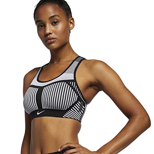 NIKE Fe/Nom Flyknit Bra Top, Mujer, Black/Pure Platinum, XS