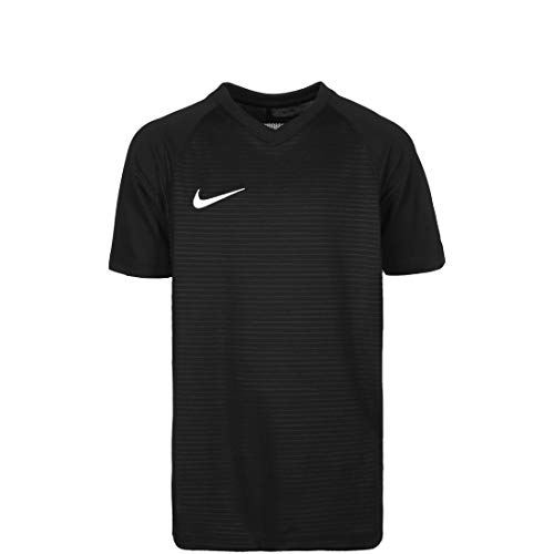 Nike K Tiempo Premier Ss - Camiseta De Manga Corta Unisex - Niños, Negro (Black/ White), M, Unidad