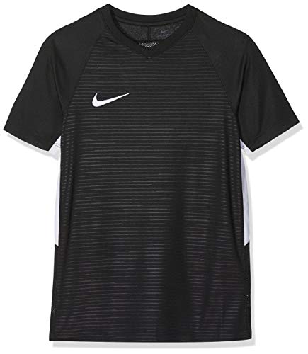 Nike K Tiempo Premier Ss - Camiseta De Manga Corta Unisex - Niños, Negro (Black/ White), M, Unidad
