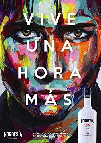 Nordesía Vermú Roxo - Bebida Gallega con Vino y Aguardiente, Sabor Hechizante, Fresco e Intenso, con Notas Afrutadas y Florales, Botella Premium de 1L