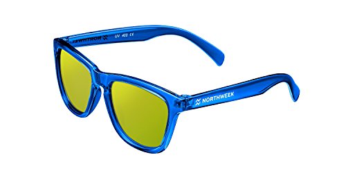 NORTHWEEK Kids Circus - Gafas de Sol para Niño y Niña, Polarizadas, Azul/Dorado