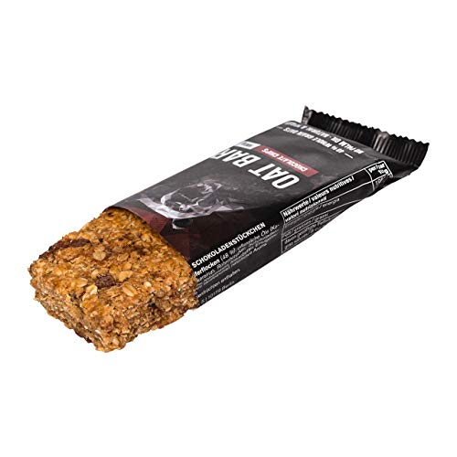 nu3 Barritas energéticas de avena – Sin aceite de palma (15x 100 gr) – Deliciosa flab jack bar – Energía vegana con 4,6g de fibra – Para montañismo, ciclismo o excursión – Sabor chispas de chocolate