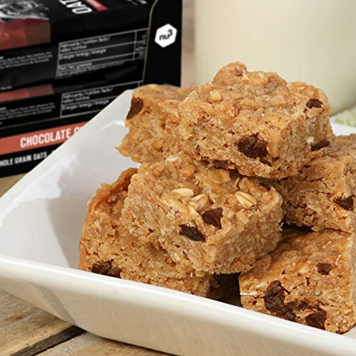 nu3 Barritas energéticas de avena – Sin aceite de palma (15x 100 gr) – Deliciosa flab jack bar – Energía vegana con 4,6g de fibra – Para montañismo, ciclismo o excursión – Sabor chispas de chocolate