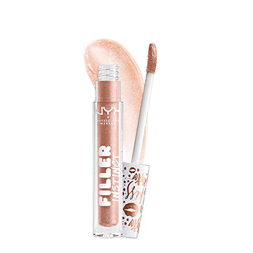 NYX PROFESSIONAL MAKEUP Gloss Voluminizador Filler Instinct, Brillante, Hidratante, Fórmula Vegana, Tono: Brunch Drunk, 2.5 Mililitros