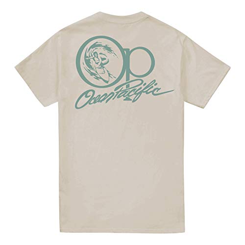 Ocean Pacific Tonal Core Logo Camiseta, Beige (Sand SND), Medium para Hombre