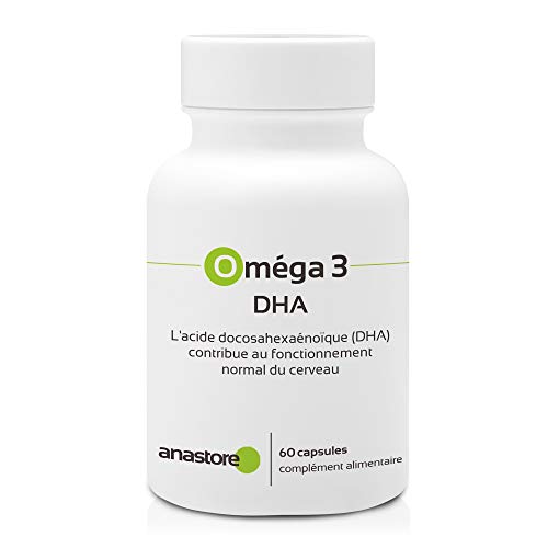 OMEGA 3 - DHA * 511 mg / 60 cápsulas * Cerebro, Visión * Garantía de satisfacción o reembolso * Fabricado en Francia