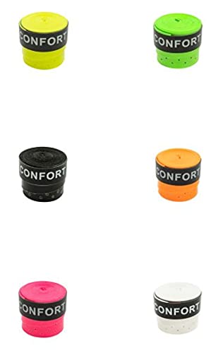 Overgrips Pro Elite. Modelo Confort. Color Rosa FLÚOR y el Acabado/Tacto Perforado.