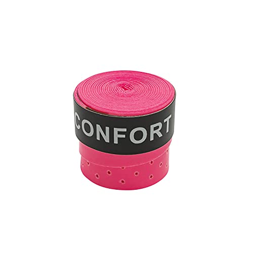 Overgrips Pro Elite. Modelo Confort. Color Rosa FLÚOR y el Acabado/Tacto Perforado.