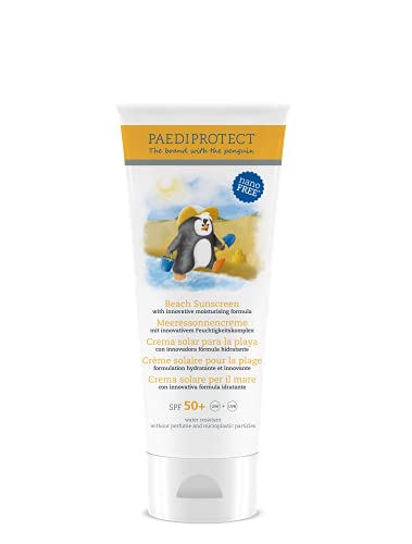 PAEDIPROTECT Protector solar facial para niños, Crema Solar infantil SPF 50+ 75 ml, crema solar sin perfume y resistente al agua, factor de protección solar para la cara y el cuerpo