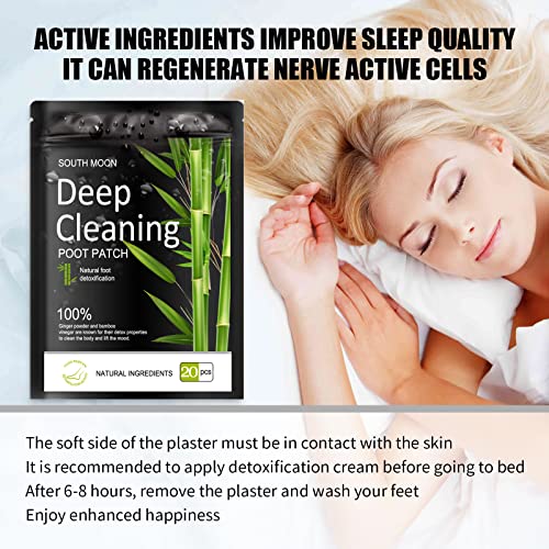 Parches Detox para Pies, Parches para Pies,Ajenjo Detox Foot Pads, Parches Pies Desintoxicantes,Parches de Bambú,Eliminan Toxinas Cuerpo Mejoran Sueño (20Piezas)