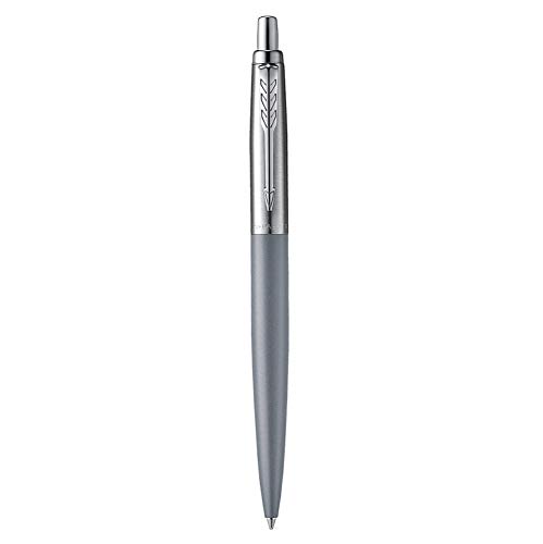 Parker - Bolígrafo Jotter XL, adorno cromado, punta mediana, tinta azul, en estuche de regalo, color gris mate Alexandra