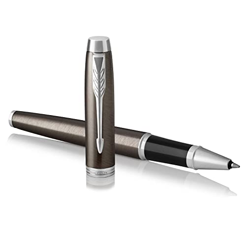Parker IM - Bolígrafo Roller, Blíster Paquete, color Marrón (Dark Espresso Chrome trim)