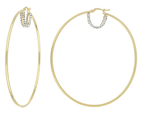 Pendientes redondos de oro con Swarovski Yellow60