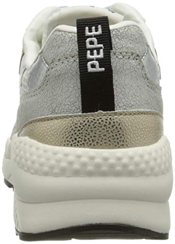 Pepe Jeans London Harlow Crack, Zapatillas Mujer, 800white, 40 EU