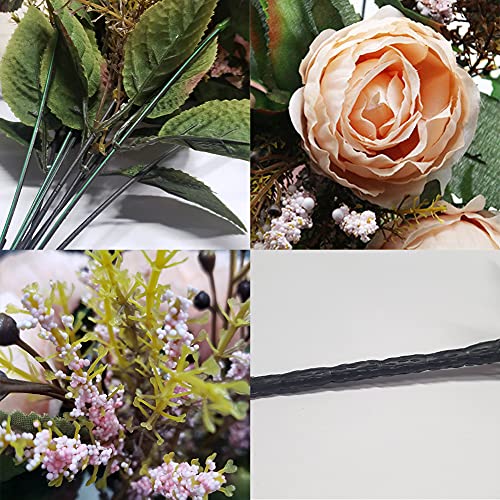 Piezas Artificial Peonía Seda Flores Bouquet para Boda Inicio Jardín Fiesta Decoración Vintage Artificial Rose Peony Wedding Home Bouquet Bodas, oficinas, hoteles, decoración, arreglos Florales