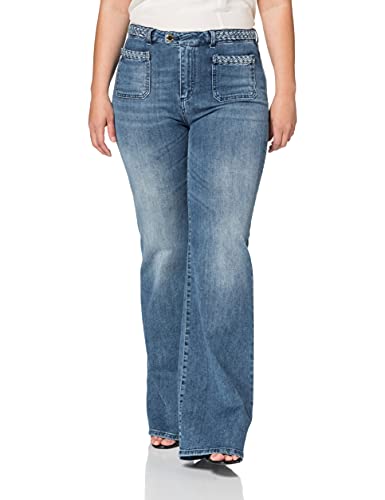 Pinko Flower Flare Pj403 Jeans, G14_Azul-Porcelana DELF, 30 para Mujer