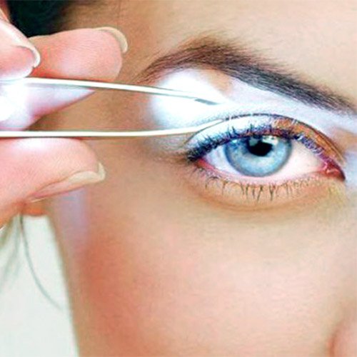 Pinzas con luz lightweez adecuada Depilación Cejas