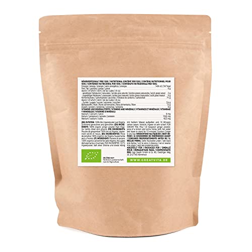 Polvo de jengibre orgánico MeaVita, 100% puro, 1 paquete (1x 250g)