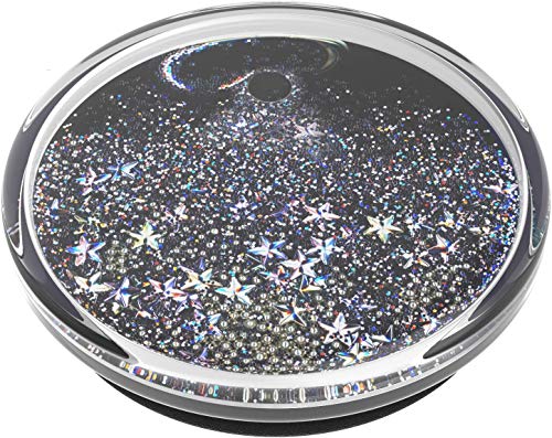 PopSockets PopGrip - Soporte y Agarre para Teléfonos Móviles y Tablets con un Top Intercambiable - Tidepool Starring Silver
