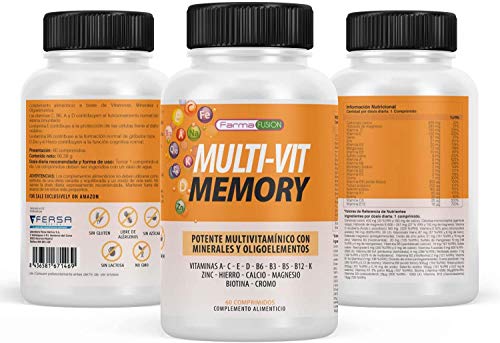 Potente Multivitamínico | Vitaminas, minerales y oligoelementos Esenciales | Multivitaminas para hombre y mujer | Aumenta y protege las defensas | Aporta energía y vitalidad | 60 comprimidos