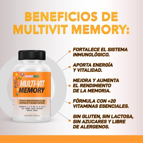 Potente Multivitamínico | Vitaminas, minerales y oligoelementos Esenciales | Multivitaminas para hombre y mujer | Aumenta y protege las defensas | Aporta energía y vitalidad | 60 comprimidos