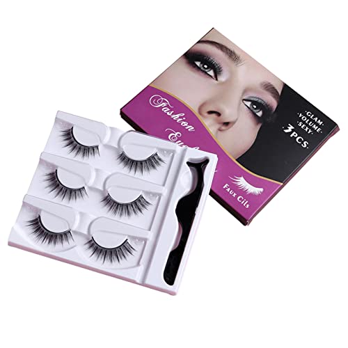Pratvider Pestañas postizas Reutilizables - Pestañas 3D Suaves y esponjosas Herramientas extendidas para niñas y Mujeres - Pestañas postizas Hechas a Mano para Bodas, Fiestas, Clubes nocturnos