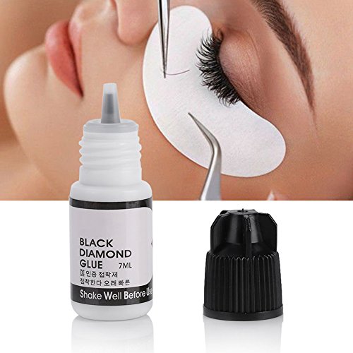 Profesional Negro Pestañas Falsas Extensión Injerto Pegamento Adhesivo Pestañas Herramienta de Maquillaje(schwarz Flasche (kein Geruch, keine Stimulation))