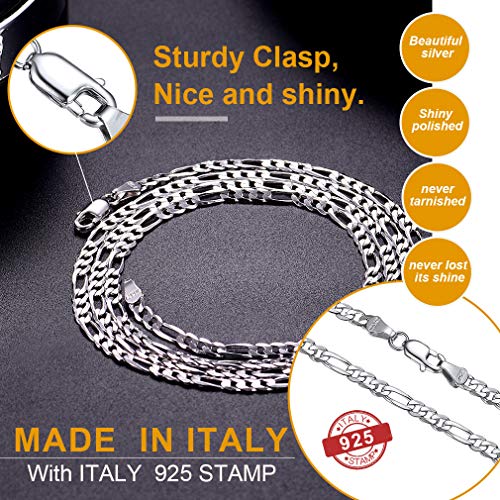PROSTEEL Cadenas Plata 925 Hombre 55cm Cadena Fino Plata Ley para Mujer Regalo Aniversario