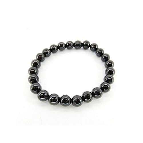Pulsera Turmalina Negra Bolas de 8mm Minerales y Cristales para Curación, Belleza Energética, Meditacion, Medicina Alternativa, Amuletos Espirituales