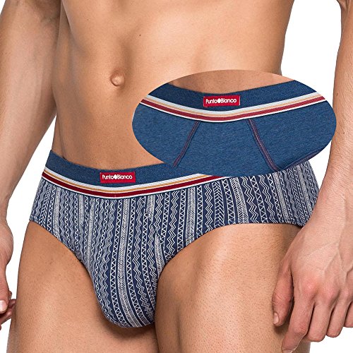 Punto Blanco 3340510 Slip, Multicolor(Multicolor576), Medium (Tamaño del Fabricante:48) (Pack de 2) para Hombre