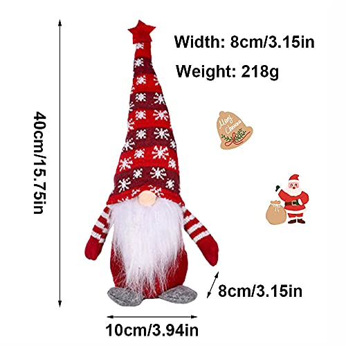 QQEE Muñeco de Peluche Gnomo Navideño, Muñeco sin Rostro de Punto, Adornos Navideños Suecos, Adornos de Duende para El Hogar, Gnomo de Navidad, para Decoraciones Navideñas Regalos