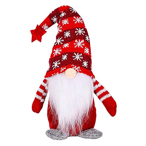 QQEE Muñeco de Peluche Gnomo Navideño, Muñeco sin Rostro de Punto, Adornos Navideños Suecos, Adornos de Duende para El Hogar, Gnomo de Navidad, para Decoraciones Navideñas Regalos